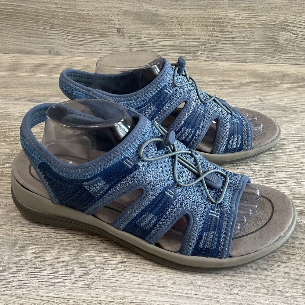 Orthofeet 803 Maui Sandals Womens Size 10.5D Wide Width Blue Slingback Shoes